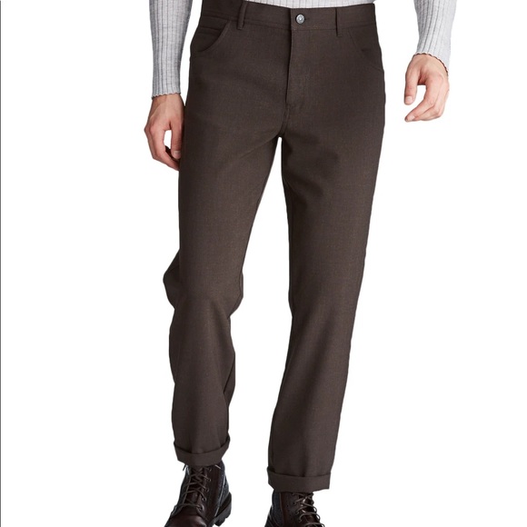 Alberto Dress Pants, Modern Fit, Dark Brown - Picture 1 of 7